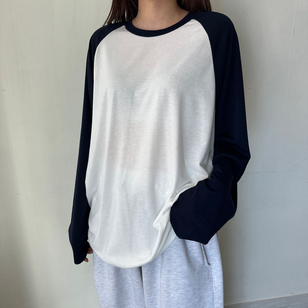 ラグランオーバーサイズ長袖Tシャツ | ファッション通販サイト NUGU