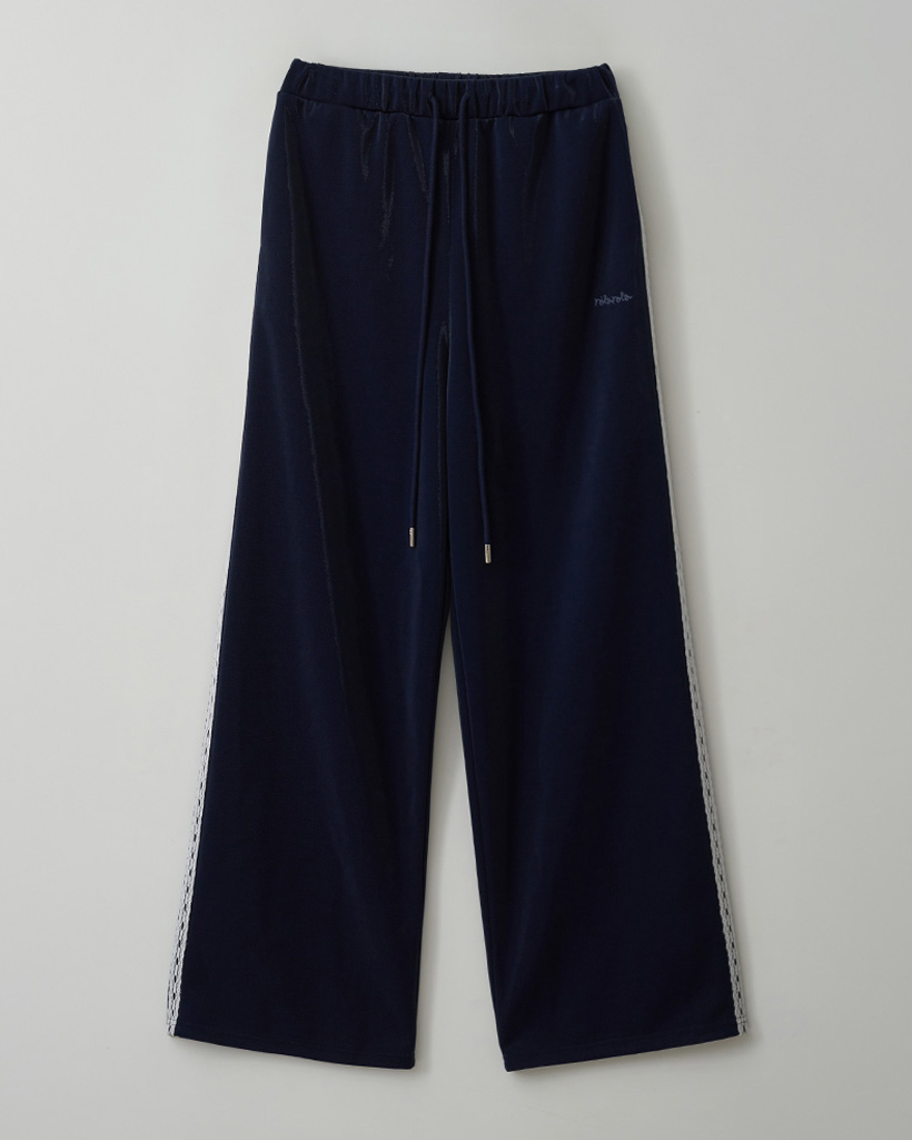 パンツ punkandyo track pants navy m LACE WIDE TRACK PANTS NAVY | ファッション通販サイト NUGU