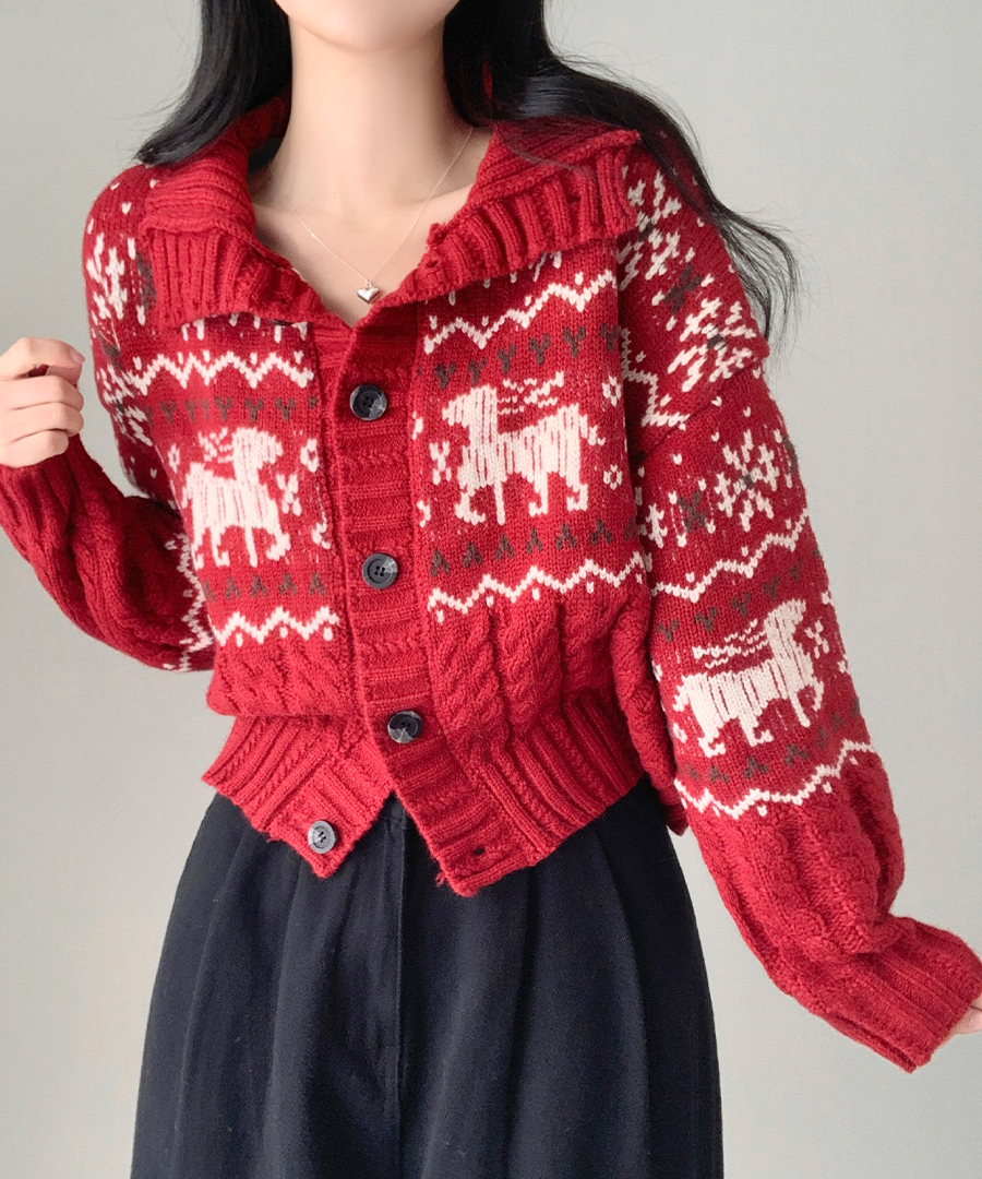 【美品】ノルディック柄 Estonia製 HANDICRAFT カーディガン 美品】ノルディック柄 Estonia製 HANDICRAFT カーディガン
