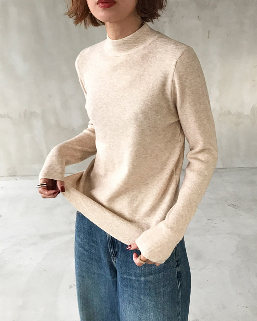 ブレッドモックネックニット