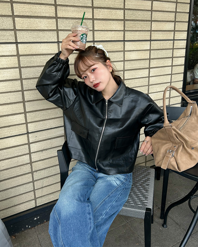 attractions製 Hurricane ブラックレザージャケット attractions製