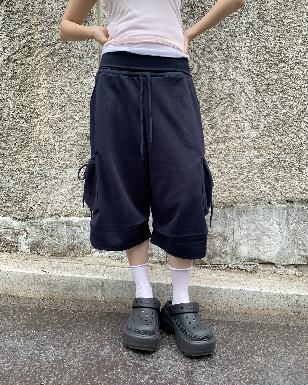 ゴムタック入りカーゴハーフパンツ | ファッション通販サイト NUGU