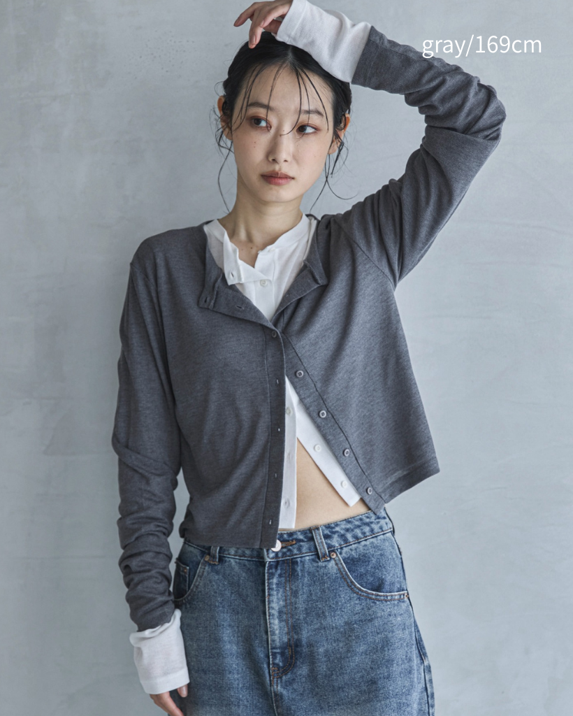 シアーリブカーディガン | ファッション通販サイト NUGU