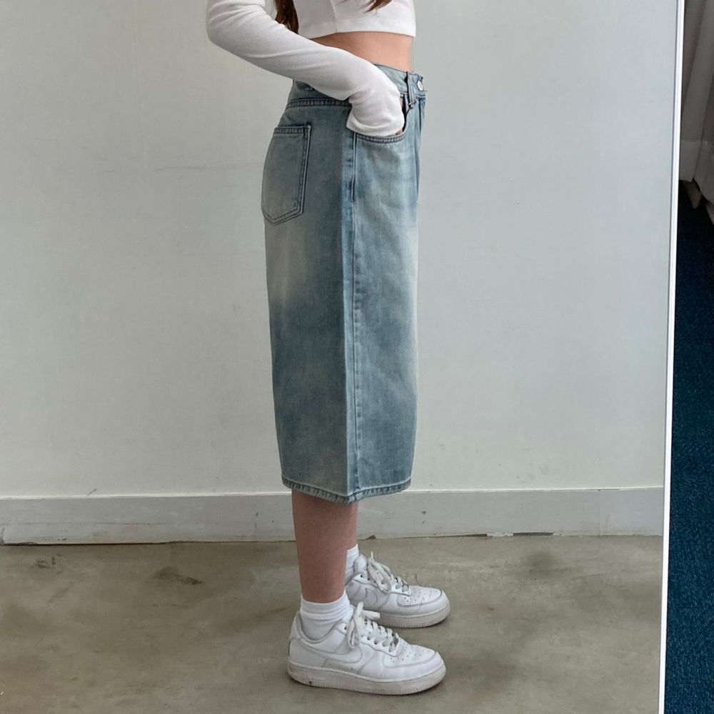 ウォッシュライトハーフデニムパンツ | ファッション通販サイト NUGU