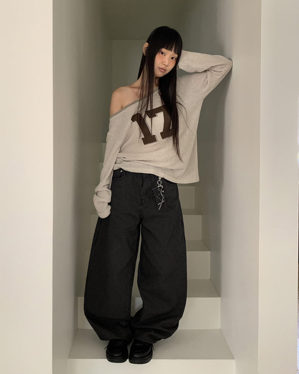 飛鳥512ハンドメイドバルーンパンツご確認ページ ストライプリベットバルーンパンツ | ファッション通販サイト NUGU