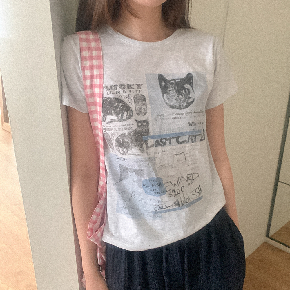 URKOOL ストリートプリント コットン Tシャツ 半袖 Uネック スリムUネックTシャツ[TRUSS SFU-114]｜オリジナルTシャツ作製