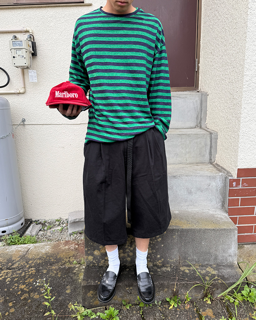 ベルトセットピンタックバミューダパンツ | ファッション通販