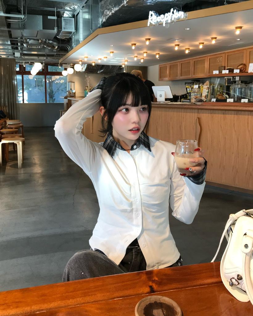 Aページ rienda | アーガイルバイカラーカーディガンセットニット