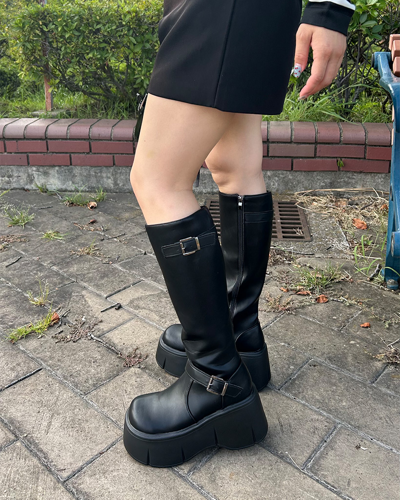 ツーバックルロングブーツ | ファッション通販サイト NUGU