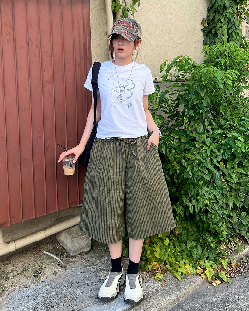 バブルチェックショートパンツ | ファッション通販サイト NUGU