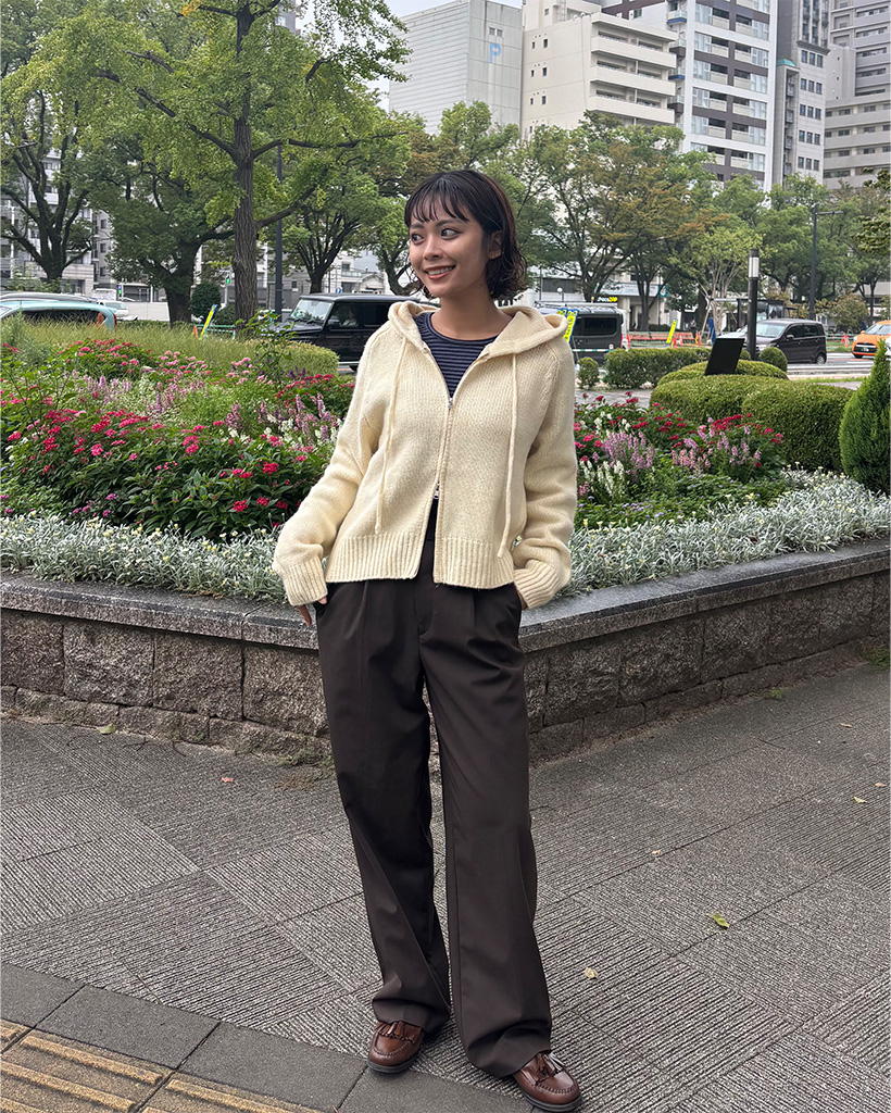 フードニットジップアップ | ファッション通販サイト NUGU