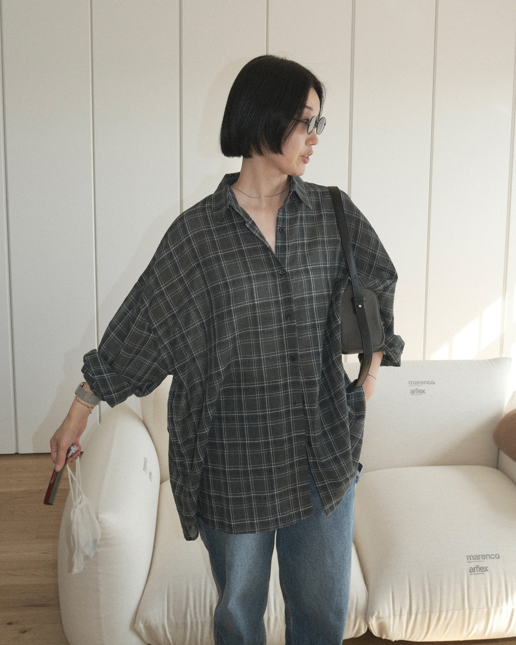 [BEST 50] リネンチェックシャツ