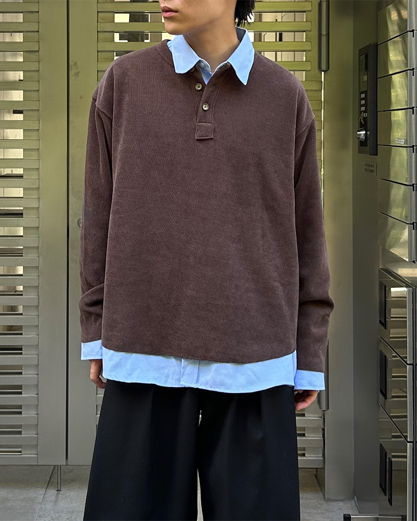 junhashimoto ヘンリーネック　ロンT ネイビー　長袖　Tシャツ junhashimoto ヘンリーネックロンT ネイビー長袖Tシャツ