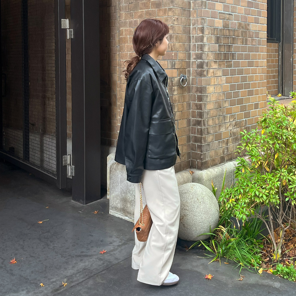 カラーフェイクレザージャケット | ファッション通販サイト NUGU