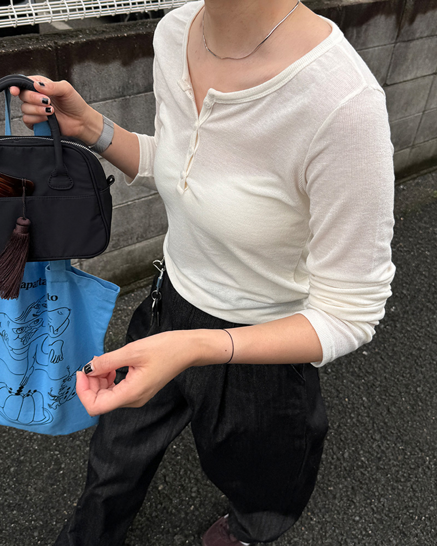 シェリー♡ ヘンリーネックカットソー | ファッション通販サイト NUGU
