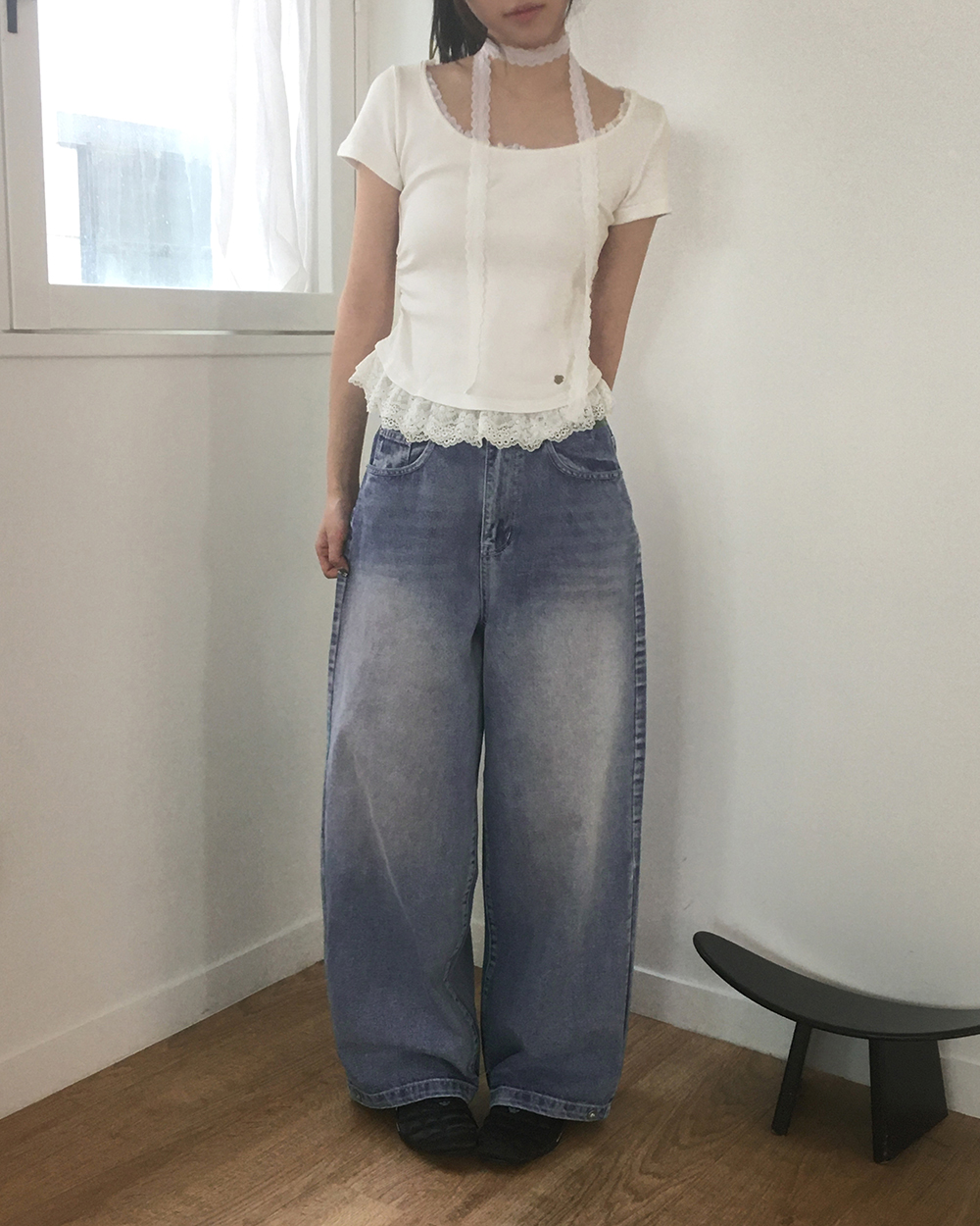 レースフリルペンダント半袖Tシャツ | ファッション通販サイト NUGU