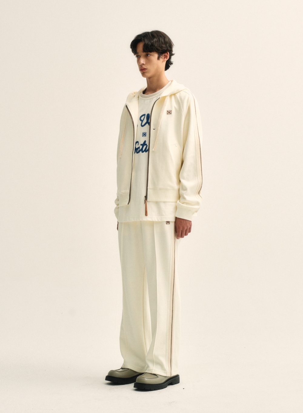 ✦つむぐページ✦ Lawton Loose Fit Hood Zip-up - Resort Cream | ファッション
