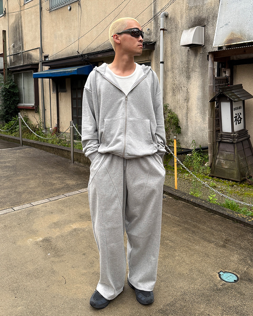 HELLOID ビブパンツ　ユニセックス　M パイピングラインスウェットパンツ | ファッション通販サイト NUGU