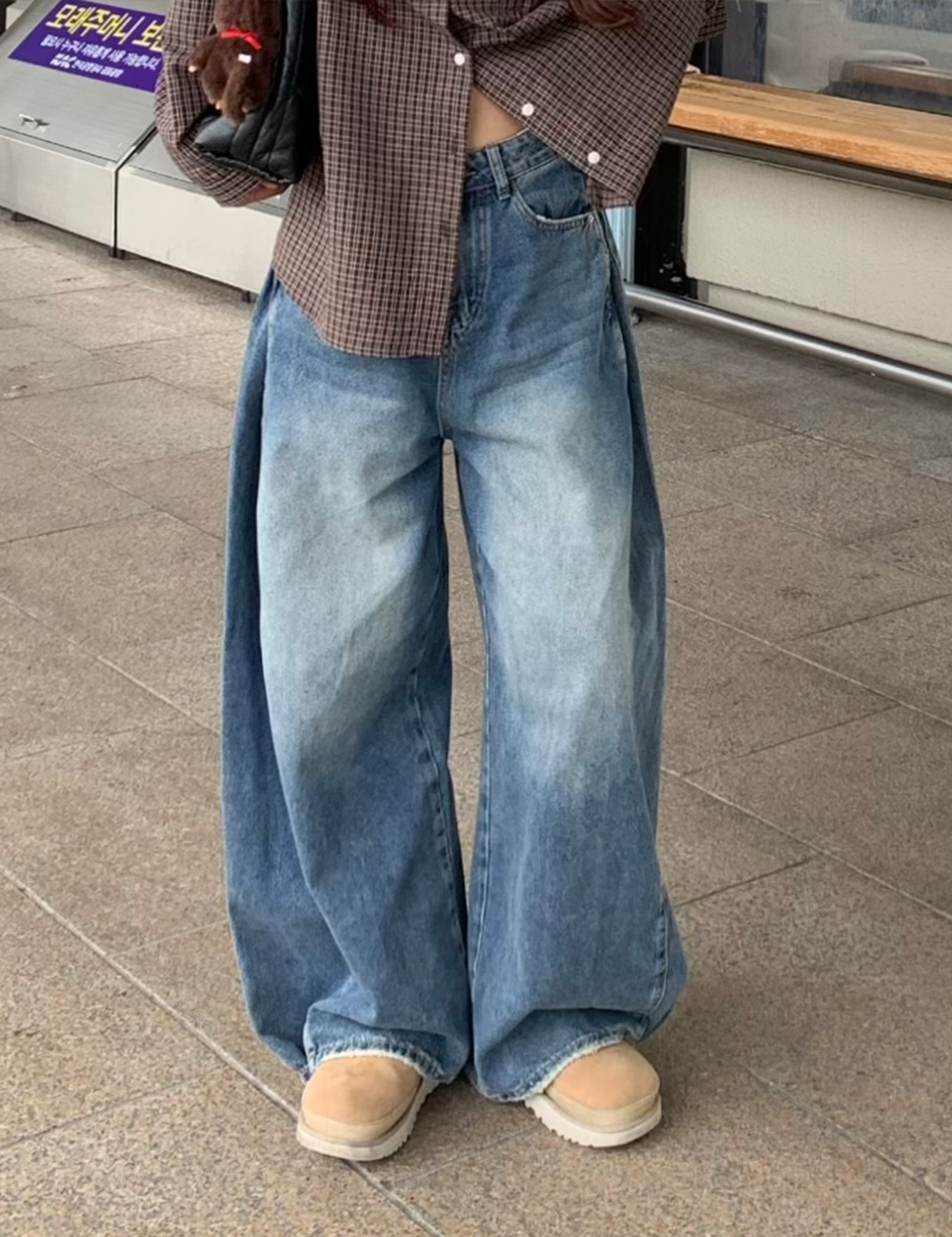 サイドタックウォッシングデニムパンツ | ファッション通販