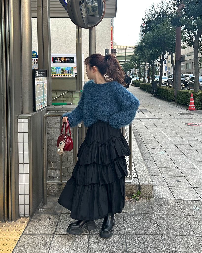 フリルティアードロングスカート | ファッション通販サイト NUGU