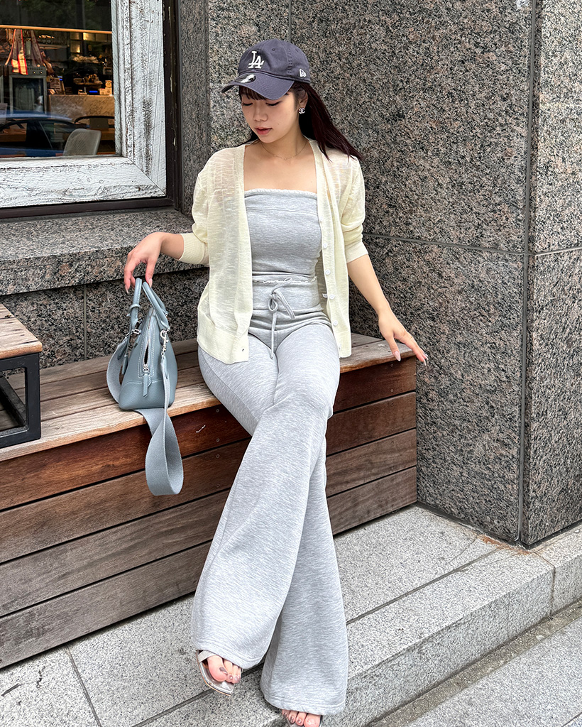 レースチューブトップ＆フレアパンツセット | ファッション通販