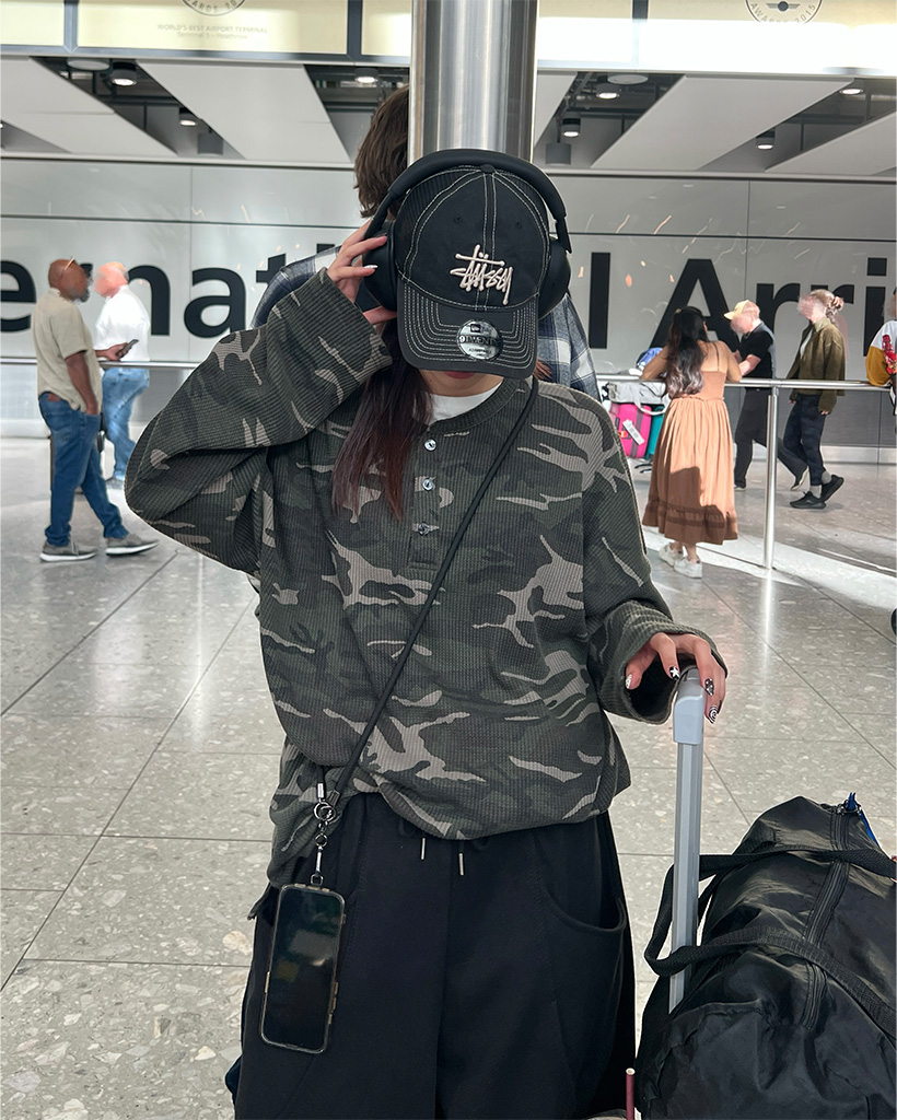 はるはるページ ガーターストライプロングスリーブニットプルオーバー