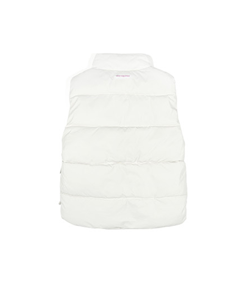RIBBON PUFFER VEST_IVORY | ファッション通販サイト NUGU