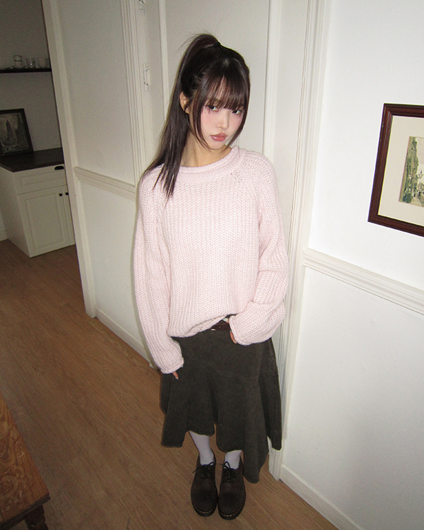 アルパカラウンドネックウールニット | ファッション通販サイト NUGU