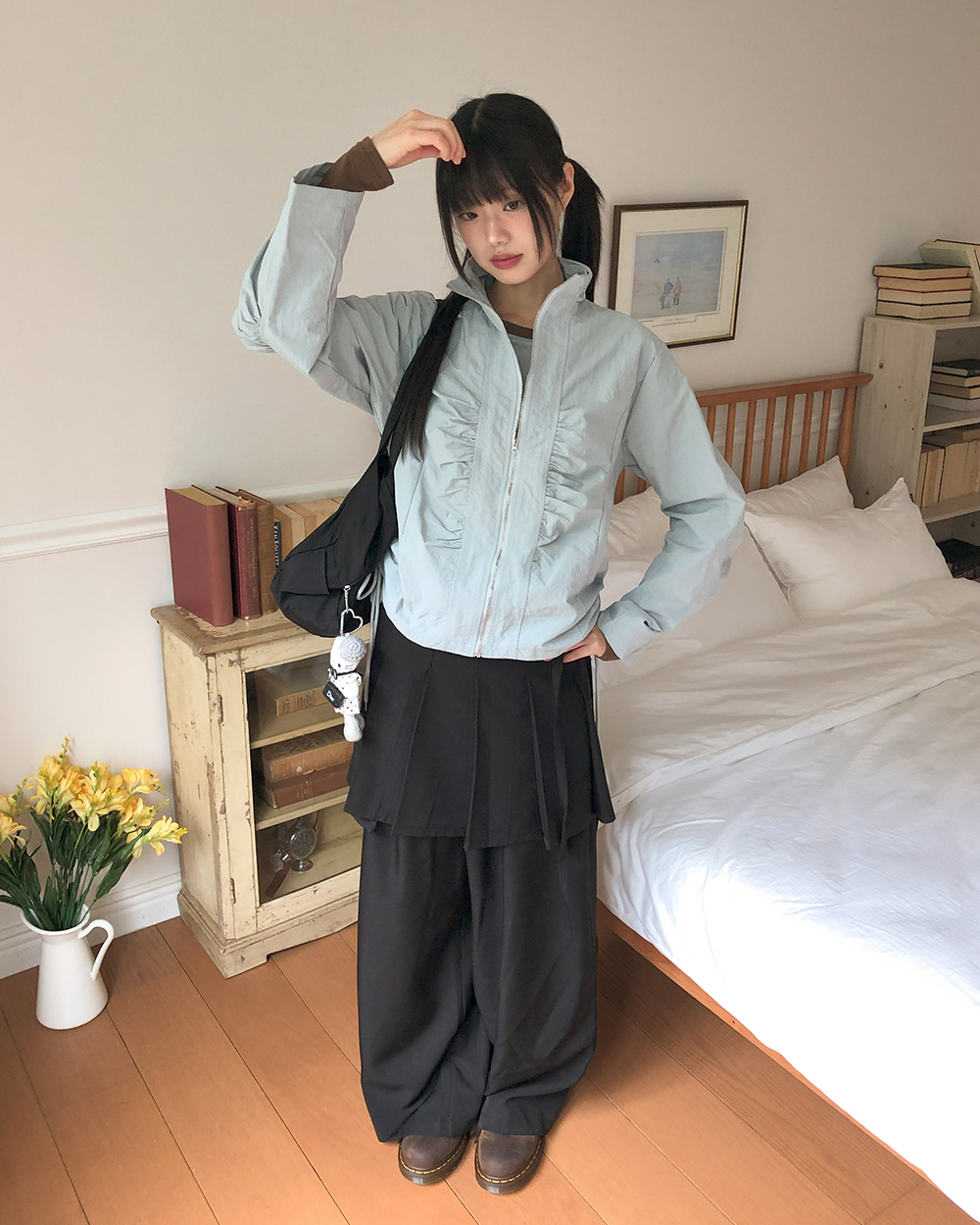 リボンシャーリングマウンテンパーカー | ファッション通販サイト NUGU