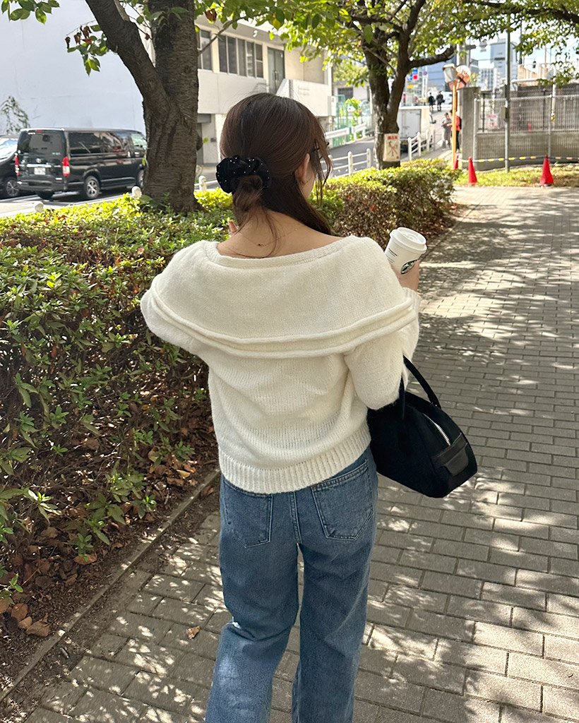 フリルセーラーカラーニット | ファッション通販サイト NUGU