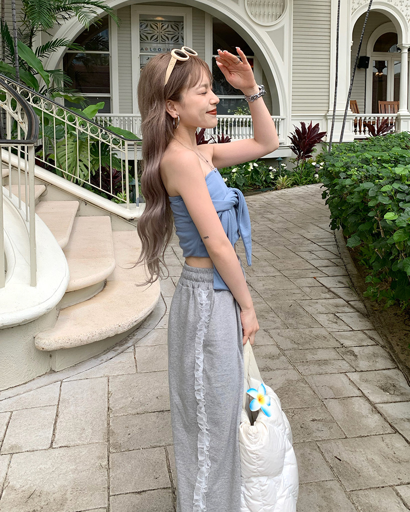 サイドフリルスウェットパンツ | ファッション通販サイト NUGU