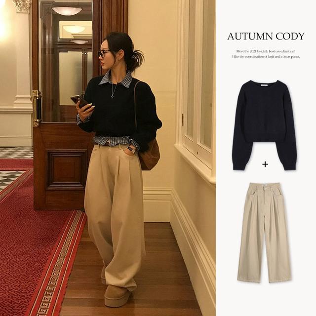 BELLIDE MADE] ツイル、ピンタックワイドパンツ | ファッション通販 