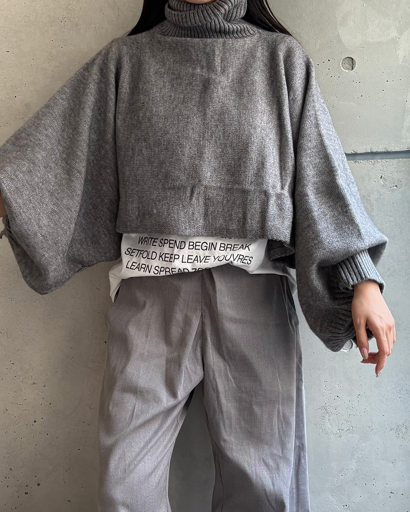 APstudio ニットケープ AP STUDIO（エーピーストゥディオ）の「リブニットケープ