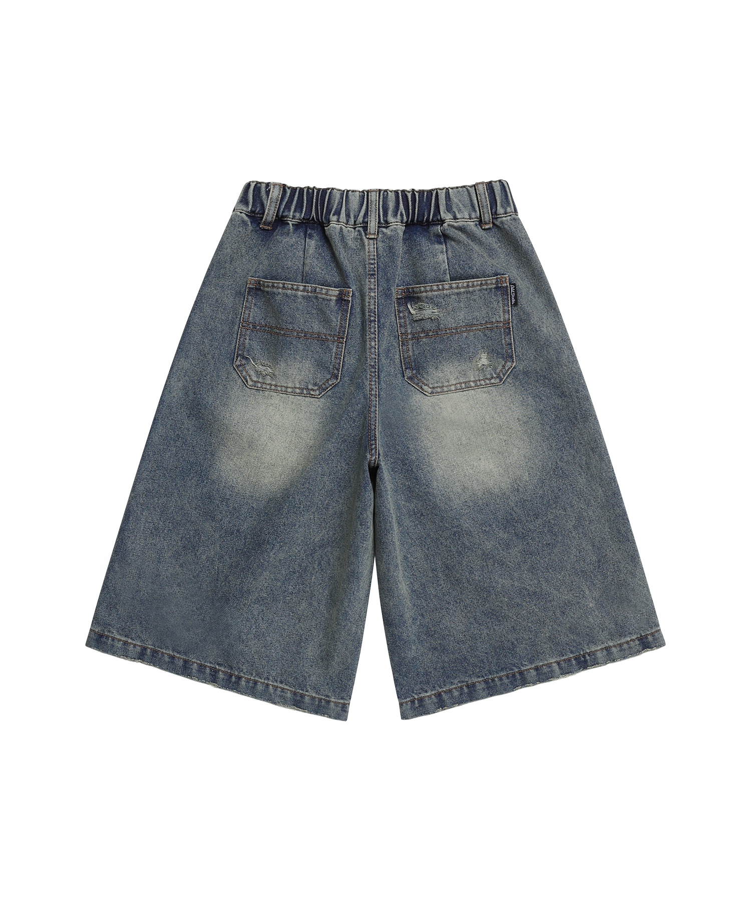 その他 salt Odd Studio X im] Salt Washed Damage Denim Half Pants - BLUE