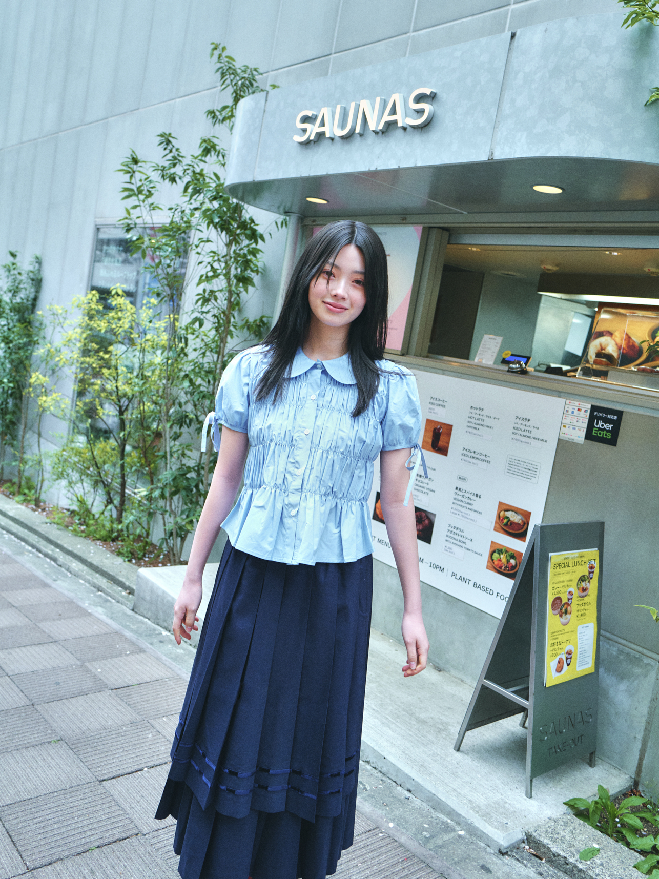 【AAKE】PUFF SHIRRING JP SHIRRING PUFF SHIRTS_SKY BLUE | ファッション通販サイト NUGU