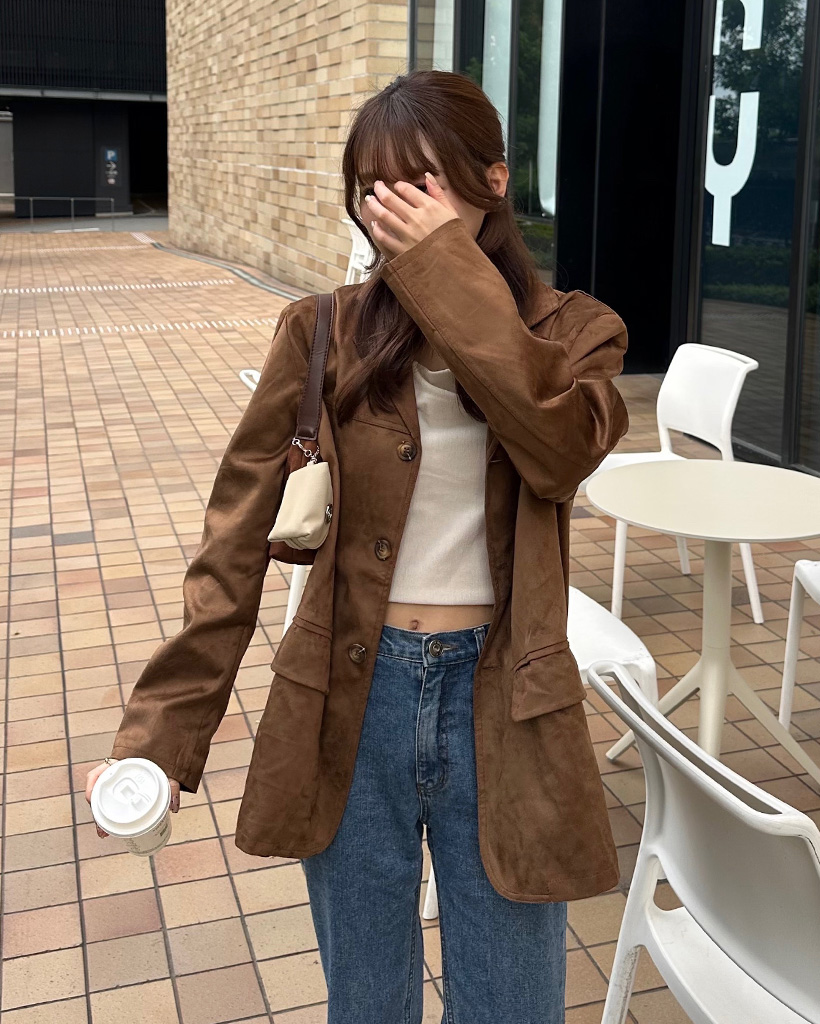バストヨークスエードジャケット | ファッション通販サイト NUGU