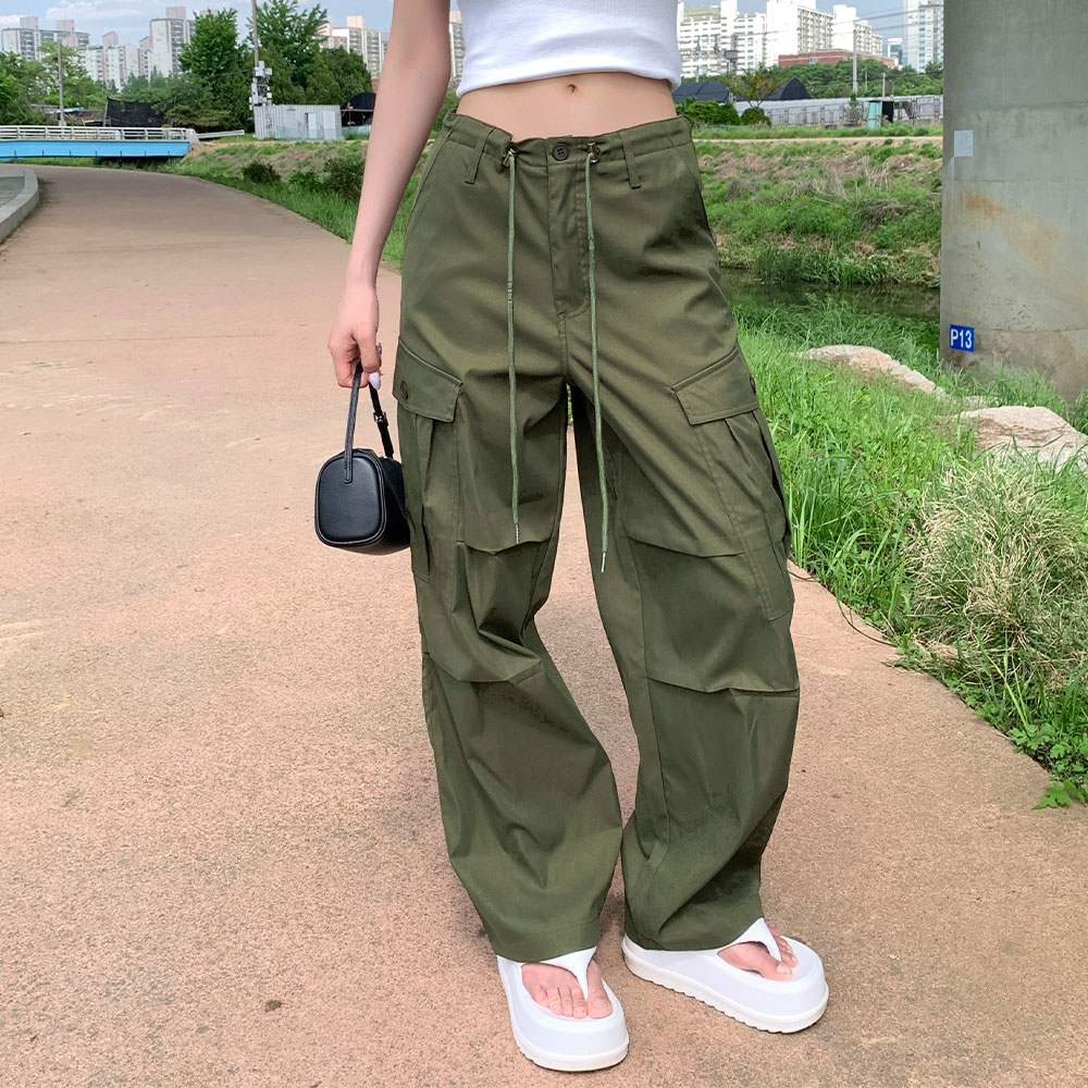 ルルレモン　コットンブレンドダブルニット　カーゴパンツ　ポケット付　ブラック　S べーシックライン】ダブルポケットコットンパンツ| CINEMATIQ by