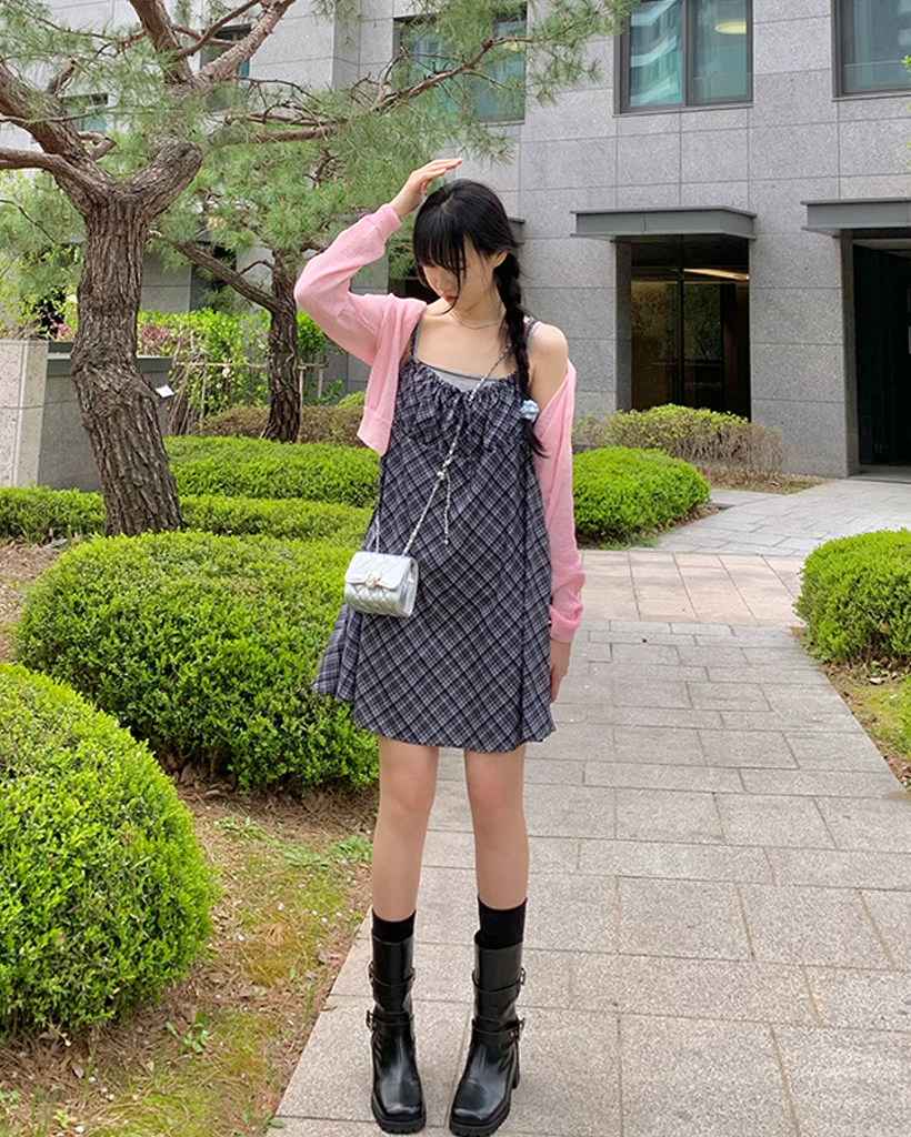 my first Katie シャーリングミニワンピース my first Katie シャーリングミニワンピース