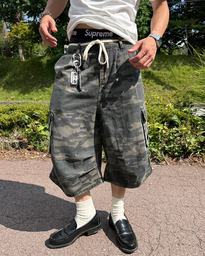 迷彩柄カーゴバミューダパンツ | ファッション通販サイト NUGU