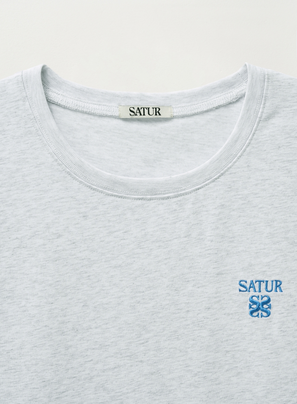 トップスその他 [SATUR]All Day Crew Neck Layered Sleeveless Top Melange Wh All Day Crew Neck Layered Sleeveless Top - Melange White