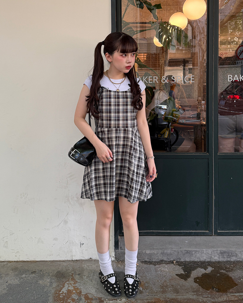【国内発送/関税込!!】LoveShackFancy★チェック ミニワンピース チェックミニワンピース[品番：TRNW0001835]｜FUN（ファン）の