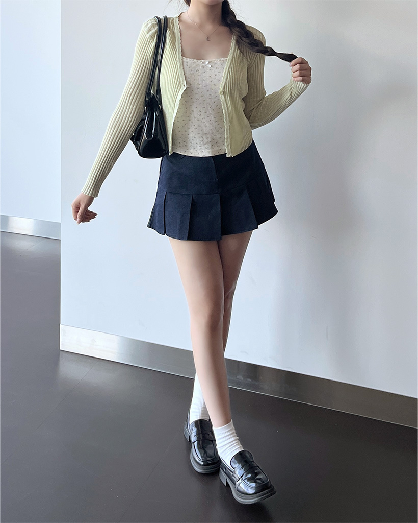 ビッグプリーツデニムミニスカート | ファッション通販サイト NUGU