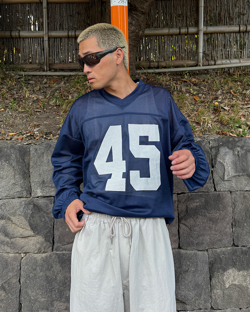 ナンバリングメッシュフットボールシャツ | ファッション通販サイト NUGU