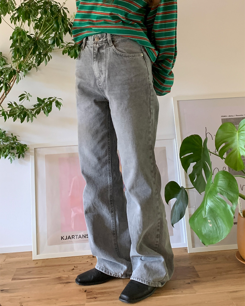 ストレートグレーウォッシュデニム | ファッション通販サイト NUGU