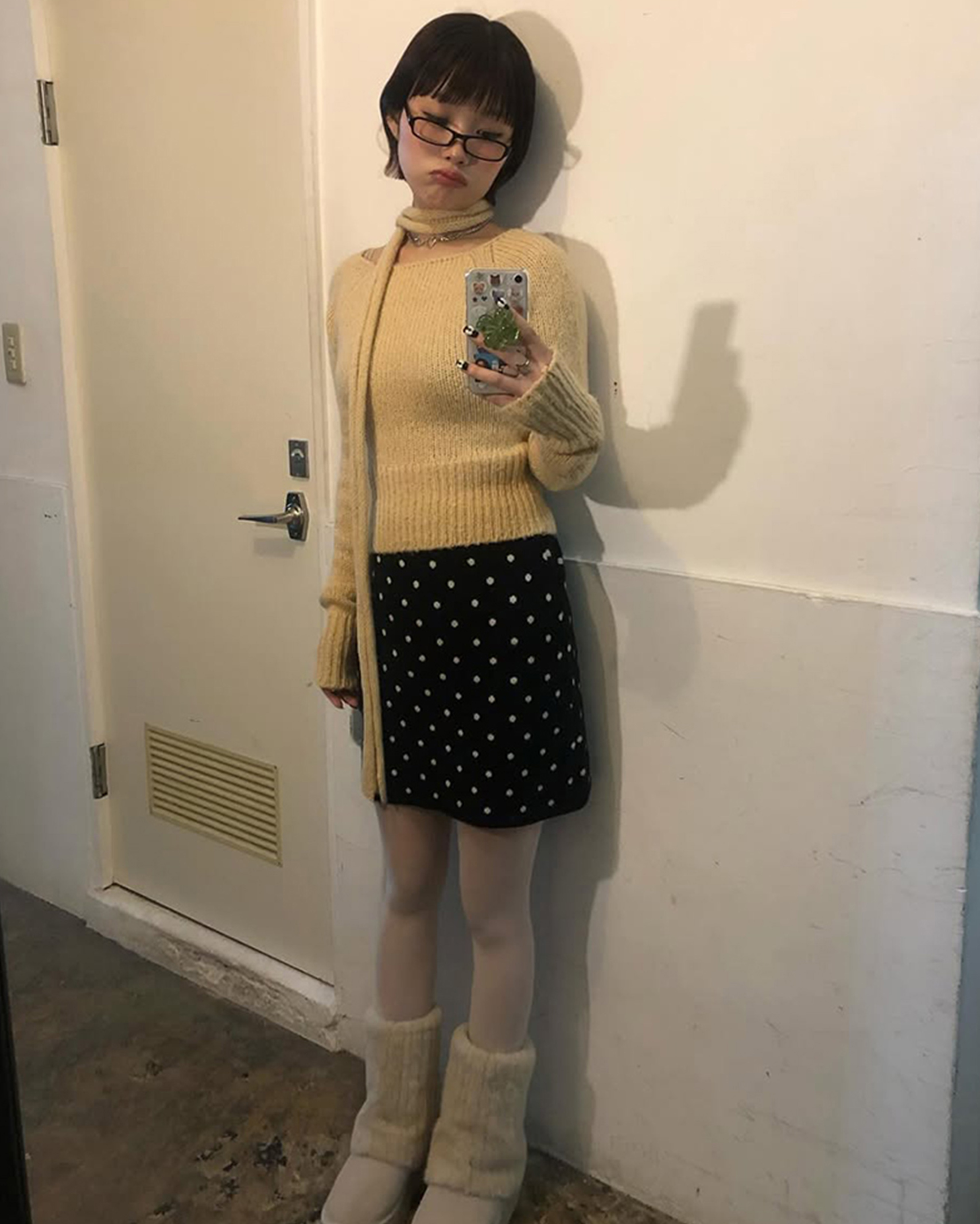 IIROT アルパカニット 半袖 Alpaca Knit_White– IIROT