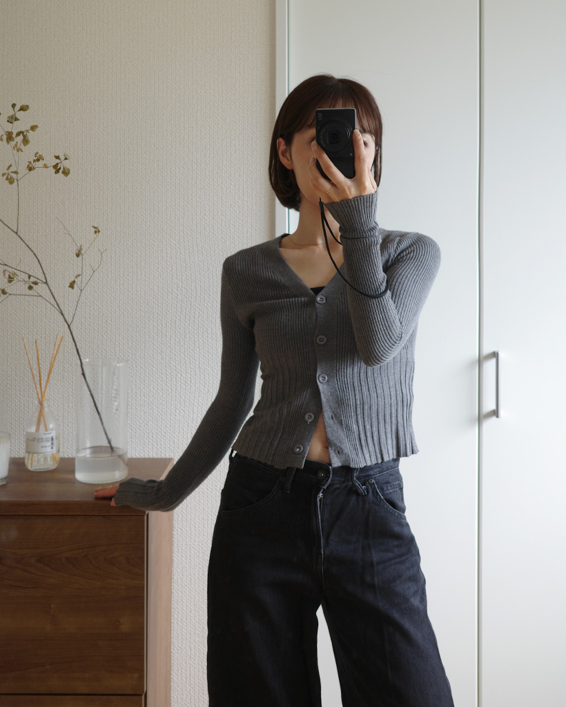 Vネックリブカーディガン | ファッション通販サイト NUGU