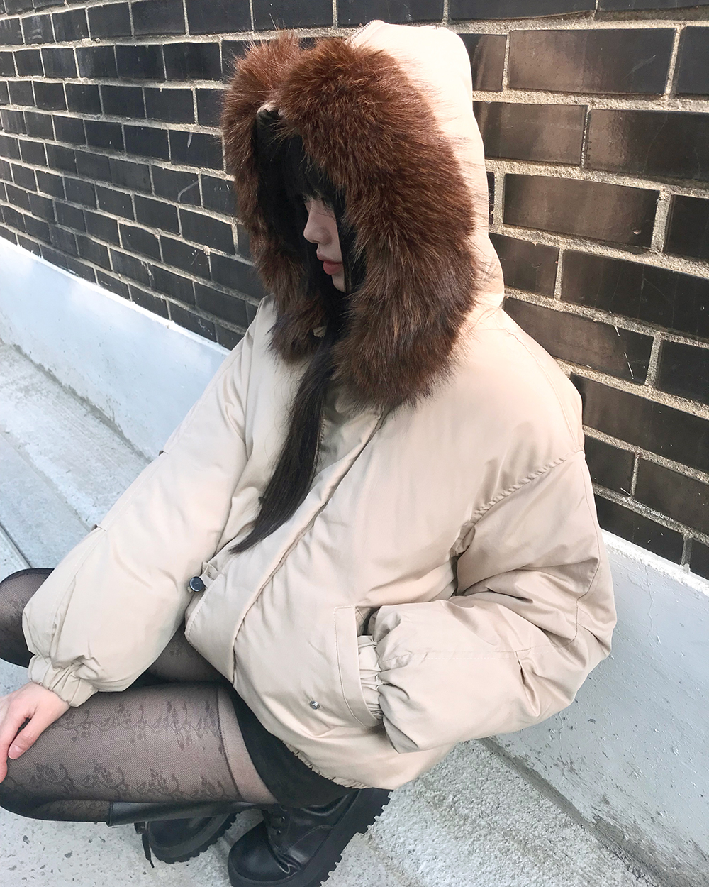 ダッフルファーフードダウンジャケット | ファッション通販サイト NUGU