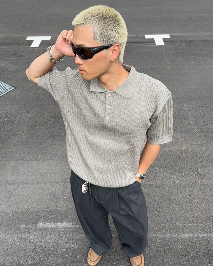 ニジュウサンクオム セーター トップス キーネック リネン サマーセーター メンズ 48サイズ レッド 23区HOMME ニジュウサンクオム セーター トップス キーネック リネン