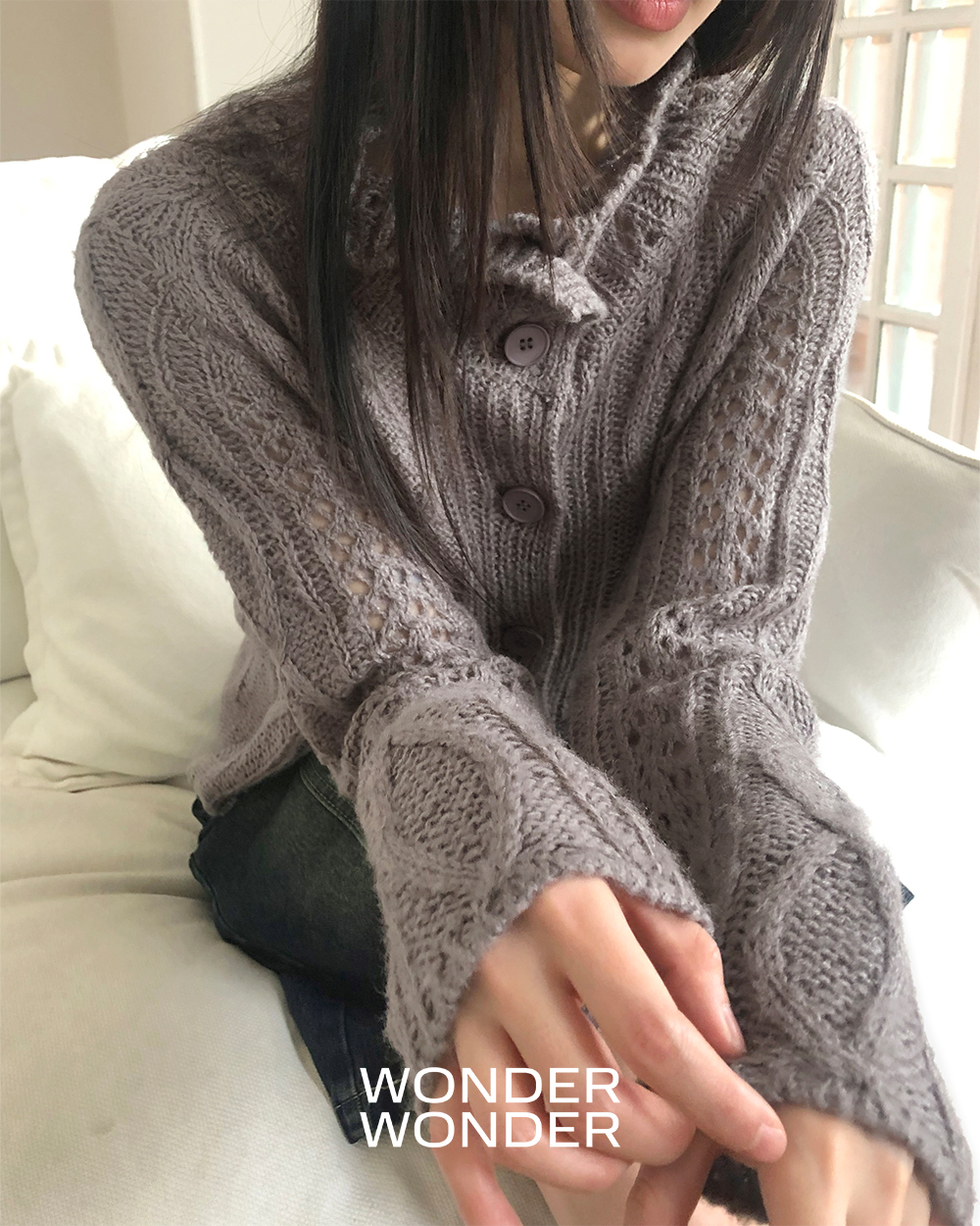 【DOLCE&GABBANA】リブ編み ブラック ニットカーディガン　ハイネック DOLCE&GABBANA】リブ編み ブラック ニットカーディガン