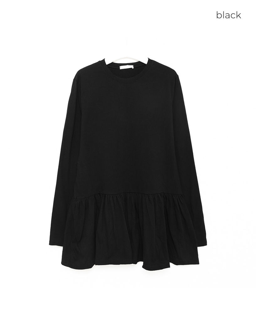 フリルヘムベーシックチュニック | ファッション通販サイト NUGU